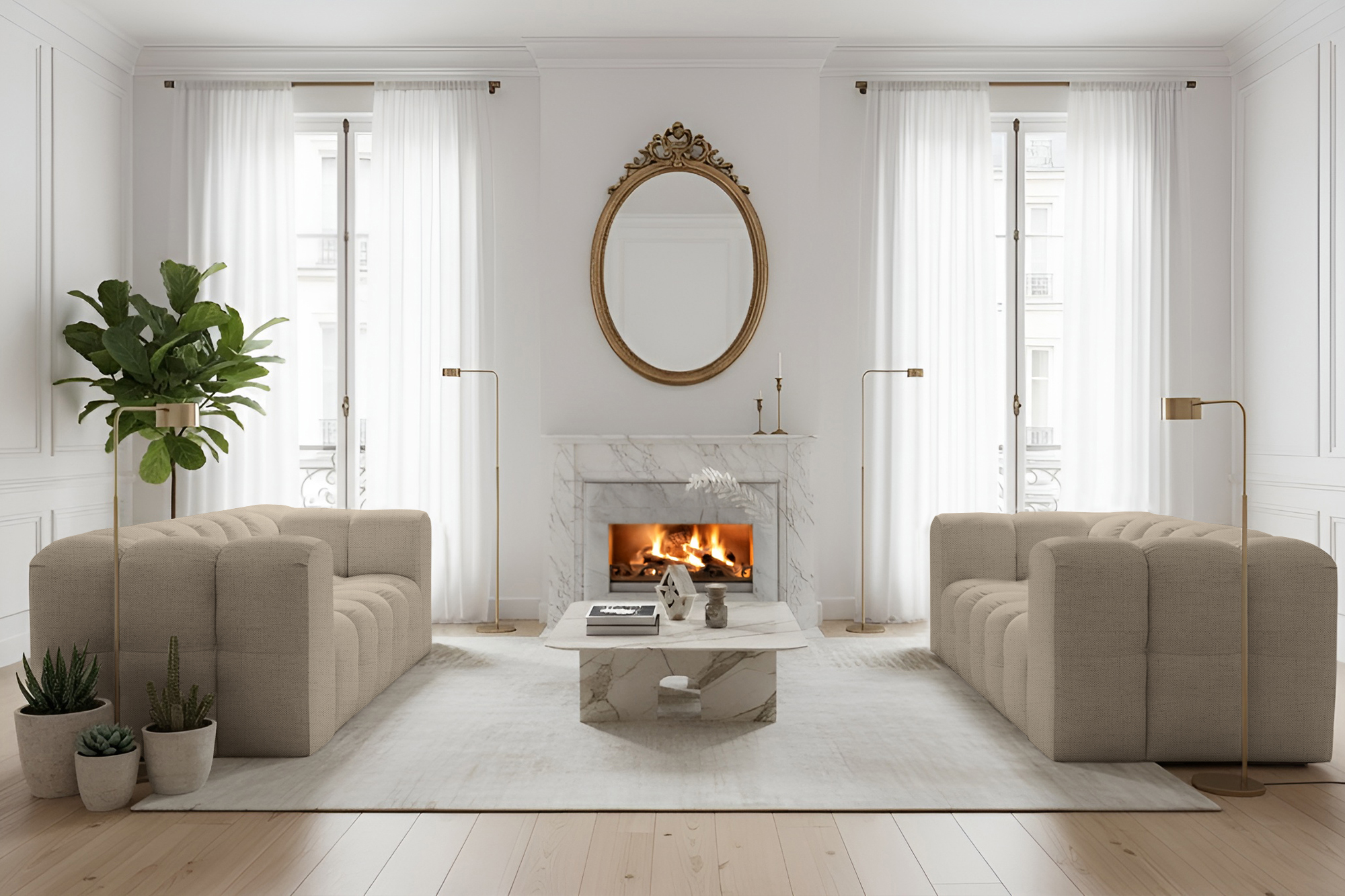 Baloo 2-Sitzer Set Sofas Beige